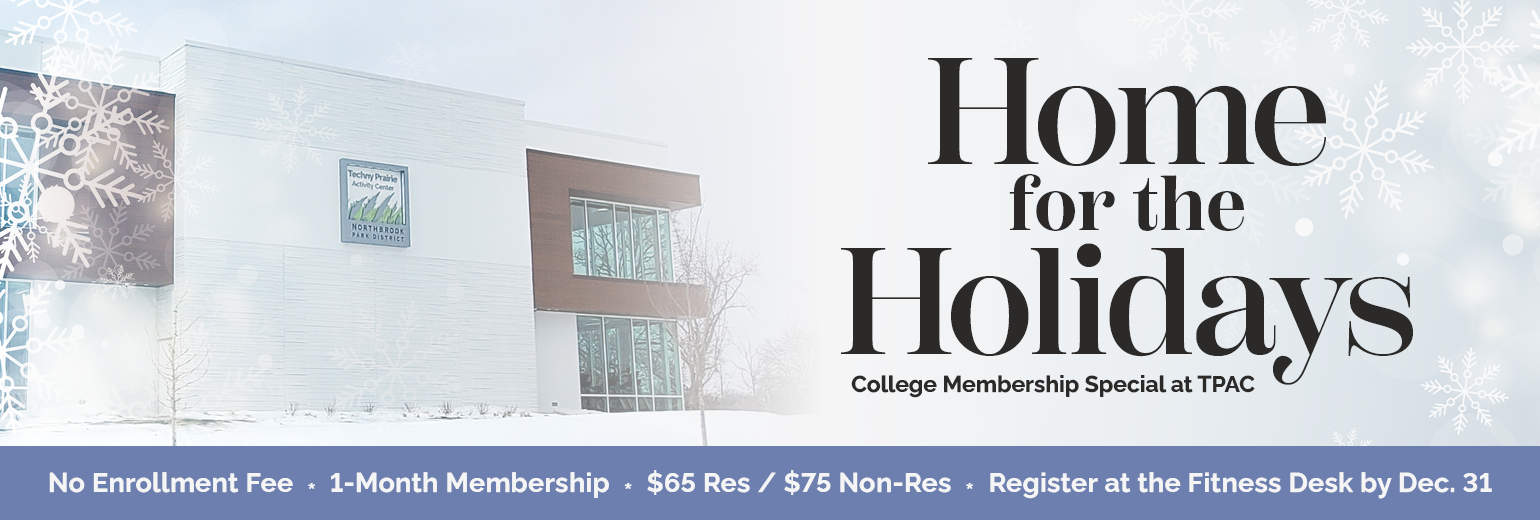 Home for the Holidays College Membership Special Now Through January 1